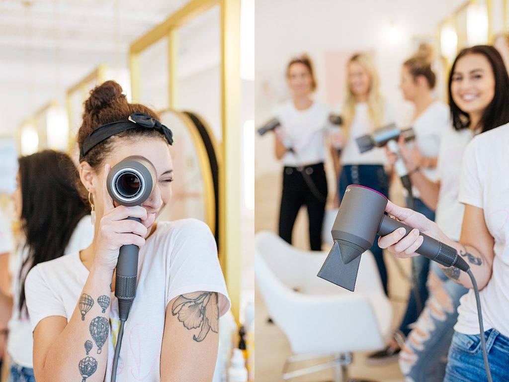 Blow Dry Bar Branding Session with Sip & Dry by Tampa Photographer Kimberly S Romano.  Click here to get inspired for your own branding session.