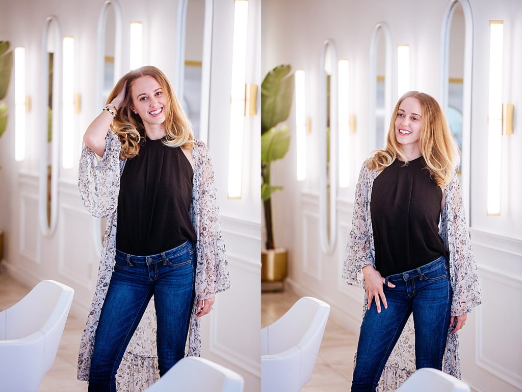 Blow Dry Bar Branding Session with Sip & Dry by Tampa Photographer Kimberly S Romano.  Click here to get inspired for your own branding session.