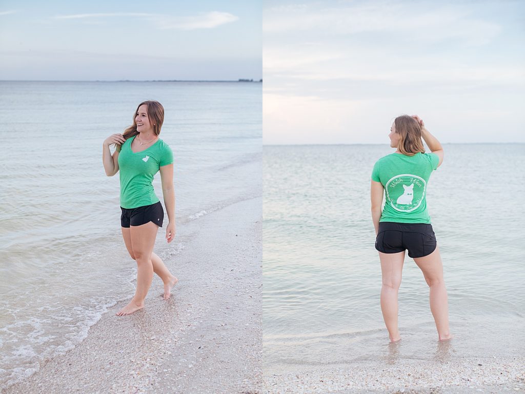Corgi Welsh Wear photoshoot on Florida's coastline of Ft Desoto Beach highlighting Welsh Wear's products and lifestyle images.  Click here to see more!